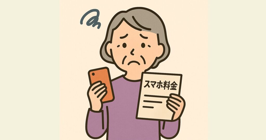 スマホ代に悩む高齢者