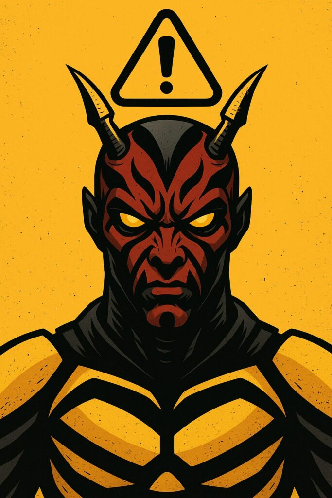 蜂のボスキャラのイラスト（危険のイメージ）