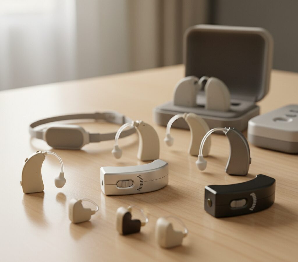 様々な補聴器のイメージ画像