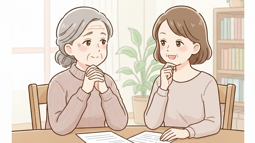 親子が安心した表情