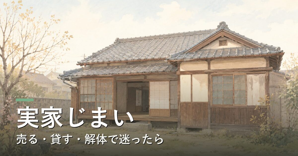 実家じまいで売る・貸す・解体に迷ったときの考え方を解説する記事のアイキャッチ