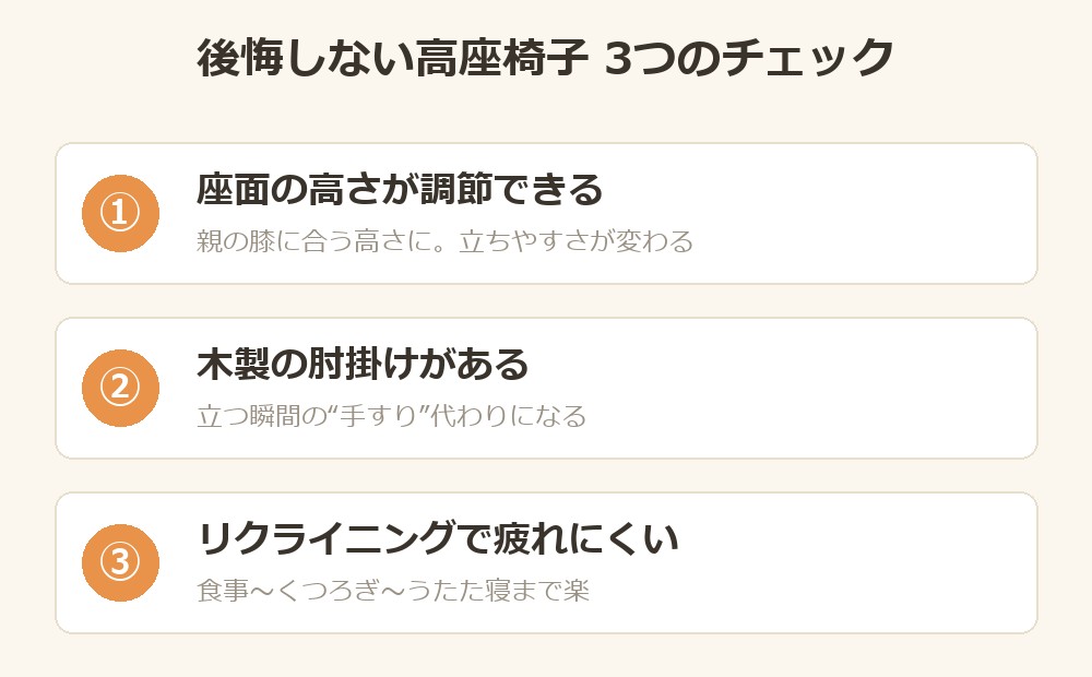後悔しない高座椅子3つのチェック
