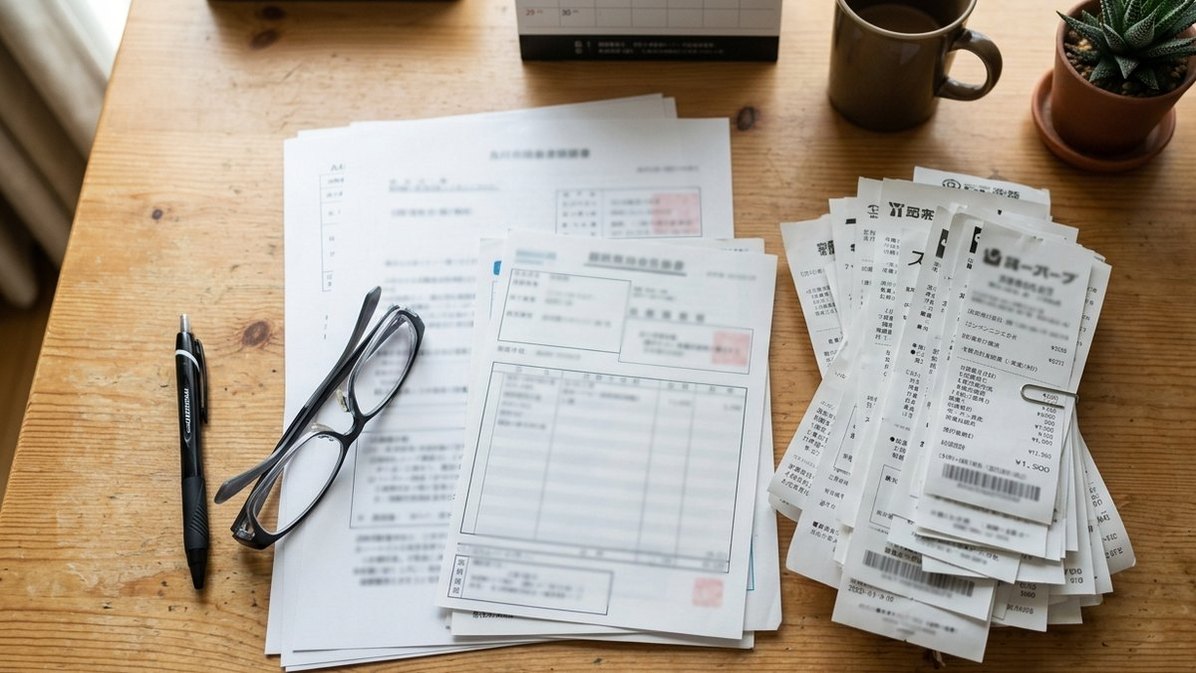 領収書と申告書類